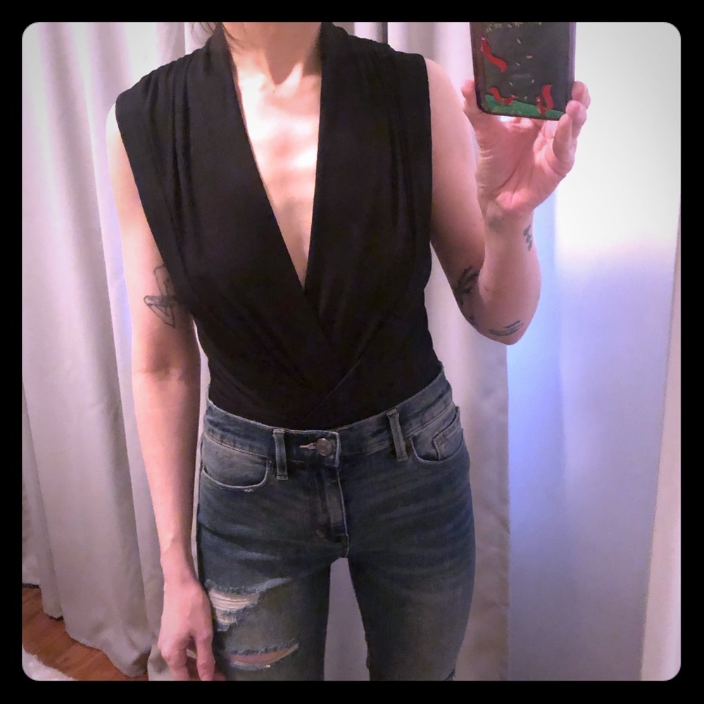 Topshop | Black Low Cut Bodysuit